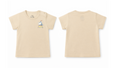 Short-Sleeve T-Shirt: Premium Cotton Beige "Panda Boat" Graphic Casual Essentials and Active Playwear