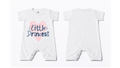 Full Length BodySuit (Romper): Premium Cotton White "Little Princess" Graphic Casual Essentials and Active Playwear