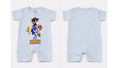 Full Length BodySuit (Romper): Premium Cotton Blue "Sonic Crew" Graphic Casual Essentials and Active Playwear