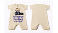Full Length BodySuit Romper: Premium Cotton Jersey Beige "Chota Bacha" Graphic Casual Essentials