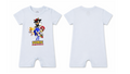 Short-Sleeve Full Length BodySuit (Romper): Premium Cotton Light Blue "Sonic Crew" Graphic Casual Essentials and Active Playwear