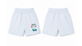 Shorts: Premium Cotton Light Blue "Boys Rules" Graphic Casual Essentials and Active Playwear